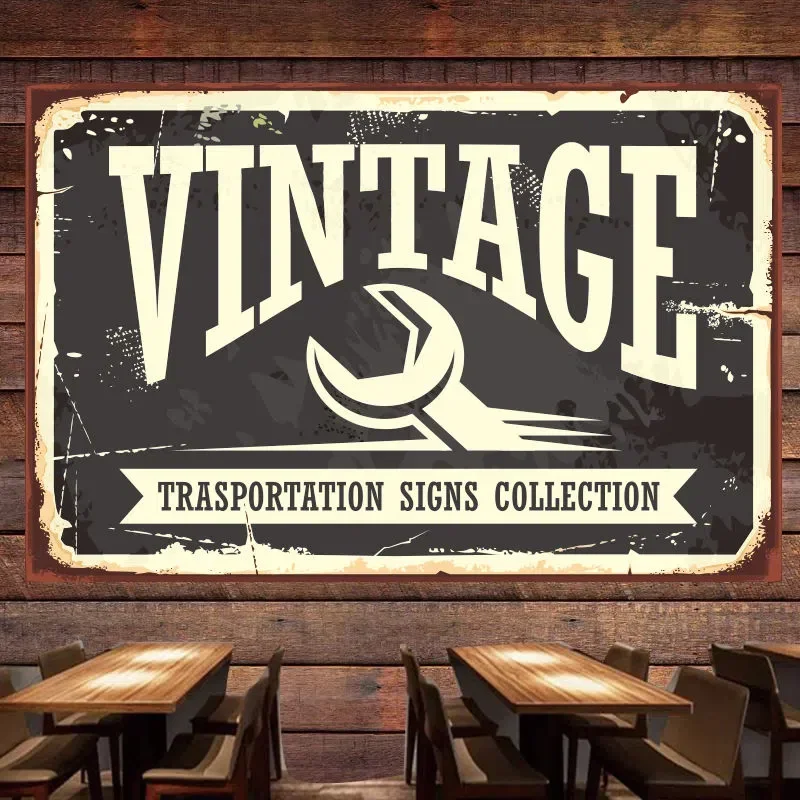 Auto Repair Shop Banners - Póster de coches de colección VINTAGE