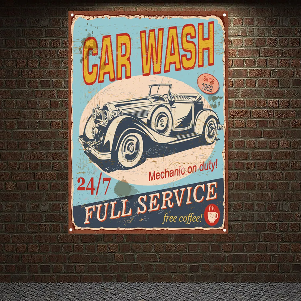 Auto Repair Shop Banners - Póster de servicio completo de lavado